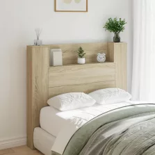   vidaXL LED-es Fejtámla Szekrény Sonoma 120 x 16,5 x 103,5 cm Faanyag