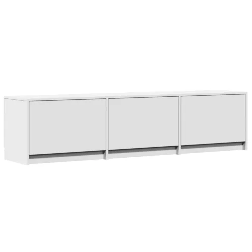 vidaXL TV szekrény leddel fiókkal Fehér 165 x 34 x 40 cm Faanyag