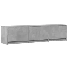   vidaXL TV szekrény leddel fiókkal Beton 165 x 34 x 40 cm Faanyag