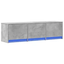   vidaXL TV szekrény leddel fiókkal Beton 140 x 34 x 40 cm Faanyag