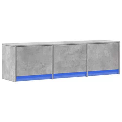 vidaXL TV szekrény leddel fiókkal Beton 140 x 34 x 40 cm Faanyag