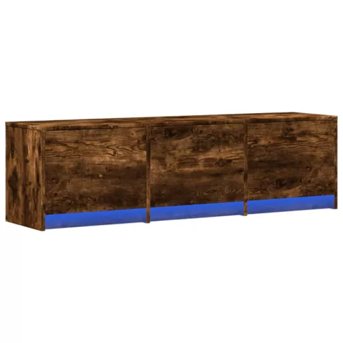 vidaXL TV szekrény leddel Füstölt tölgy 140 x 34 x 40 cm Faanyag