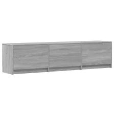   vidaXL TV szekrény leddel Szürke Sonoma 165 x 34 x 40 cm Faanyag