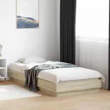   vidaXL Padlós ágykeret Sonoma Tölgy 80 x 200 cm Szerelt Fa