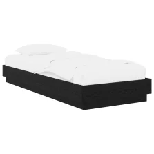   vidaXL Padlós ágykeret Fekete Tölgy 80 x 200 cm Szerelt Fa