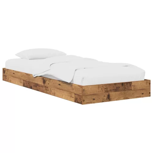 vidaXL Padlós ágykeret Antik Fa 80 x 200 cm Szerelt Fa
