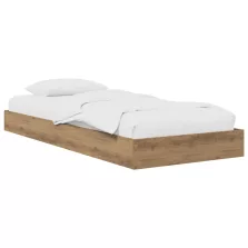   vidaXL Padlós ágykeret Kézműves Tölgy 80 x 200 cm Szerelt Fa