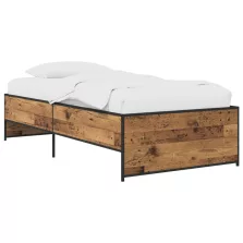 vidaXL Ágykeret Antik Fa 80 x 200 cm Szerelt Fa