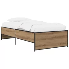 vidaXL Ágykeret Kézműves Tölgy 80 x 200 cm Szerelt Fa