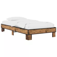vidaXL Ágykeret Antik Fa 80 x 200 cm Szerelt Fa