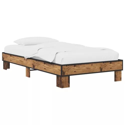vidaXL Ágykeret Antik Fa 80 x 200 cm Szerelt Fa