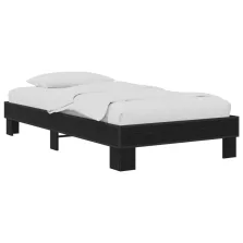 vidaXL Ágykeret Fekete Tölgy 80 x 200 cm Szerelt Fa