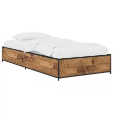vidaXL Ágykeret Antik Fa 80 x 200 cm Szerelt Fa