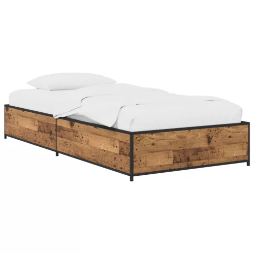 vidaXL Ágykeret Antik Fa 80 x 200 cm Szerelt Fa
