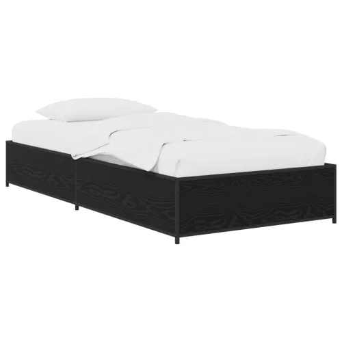 vidaXL Ágykeret Fekete Tölgy 80 x 200 cm Szerelt Fa