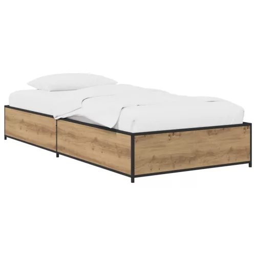 vidaXL Ágykeret Kézműves Tölgy 80 x 200 cm Szerelt Fa