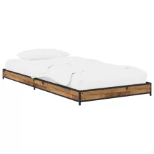 vidaXL Ágykeret Antik Fa 80 x 200 cm Szerelt Fa