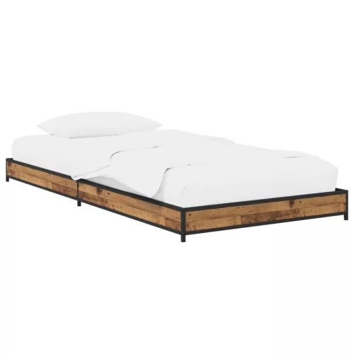 vidaXL Ágykeret Antik Fa 80 x 200 cm Szerelt Fa