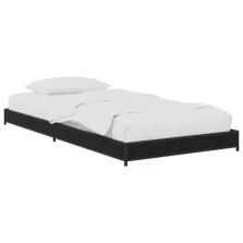 vidaXL Ágykeret Fekete Tölgy 80 x 200 cm Szerelt Fa