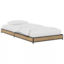 vidaXL Ágykeret Kézműves Tölgy 80 x 200 cm Szerelt Fa