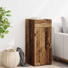   vidaXL Tárolószekrény fiókkal Öreg fa 40 x 42,5 x 93 cm Mérnöki fa