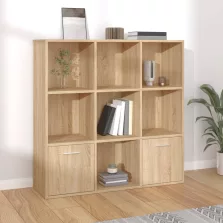   vidaXL sonoma tölgy színű szerelt fa könyvszekrény 98 x 30 x 98 cm