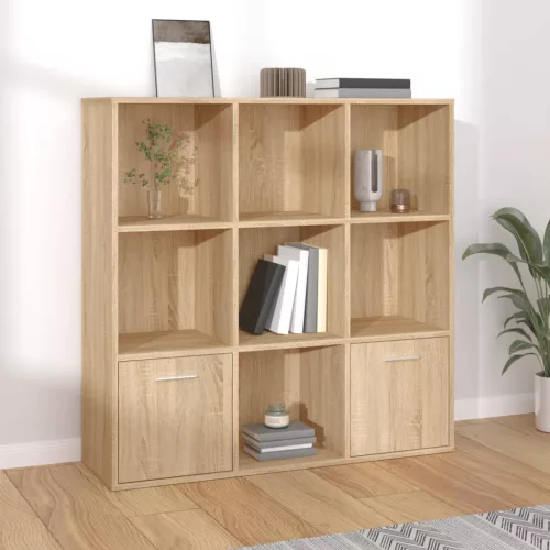 vidaXL sonoma tölgy színű szerelt fa könyvszekrény 98 x 30 x 98 cm