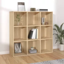   vidaXL sonoma tölgy színű szerelt fa könyvszekrény 98 x 29 x 97,5 cm