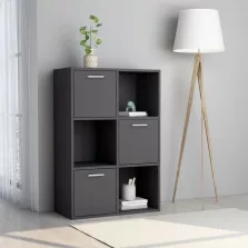   vidaXL szürke szerelt fa tárolószekrény 60 x 29,5 x 90 cm