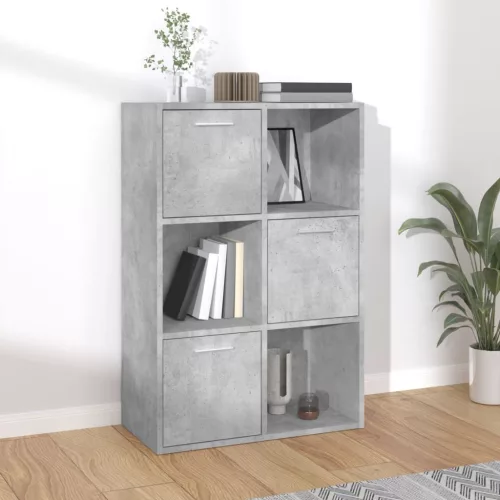 vidaXL betonszürke szerelt fa tárolószekrény 60 x 29,5 x 90 cm