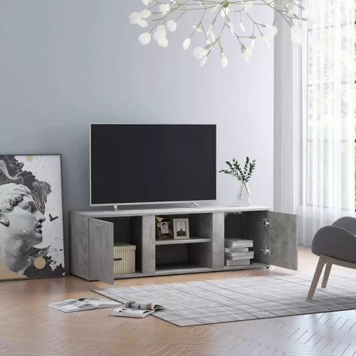 vidaXL betonszürke szerelt fa TV-szekrény 120 x 34 x 37 cm
