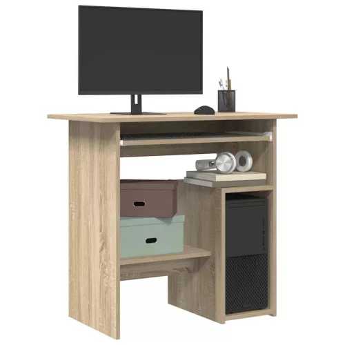 vidaXL sonoma tölgy színű szerelt fa íróasztal 80 x 45 x 74 cm