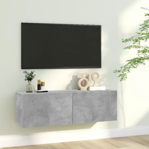 vidaXL betonszürke forgácslap TV-szekrény 100 x 30 x 30 cm