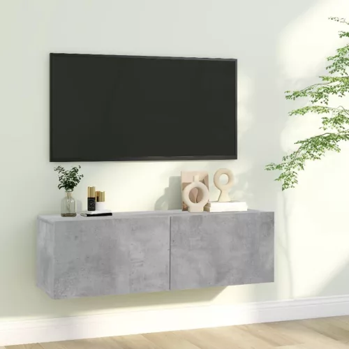 vidaXL betonszürke szerelt fa TV-szekrény 100 x 30 x 30 cm