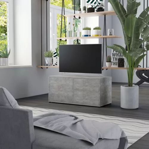 vidaXL betonszürke szerelt fa TV-szekrény 80 x 34 x 36 cm