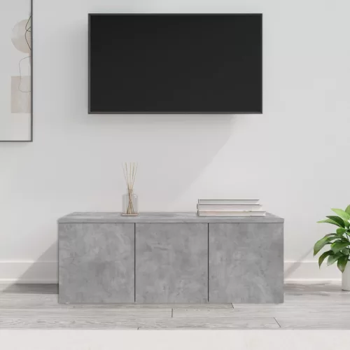 vidaXL betonszürke szerelt fa TV-szekrény 80 x 34 x 30 cm