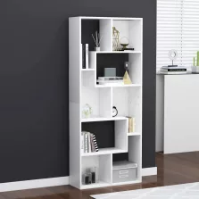 vidaXL fehér szerelt fa könyvszekrény 67 x 24 x 161 cm