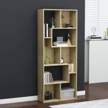   vidaXL sonoma tölgy színű szerelt fa könyvszekrény 67 x 24 x 161 cm