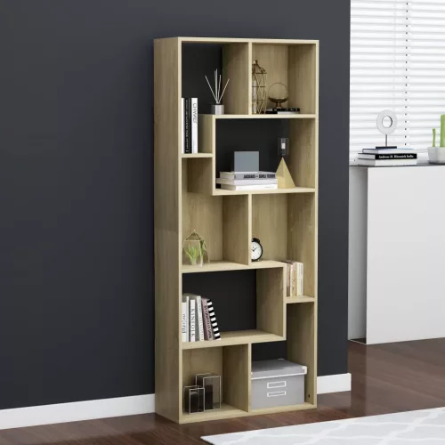 vidaXL sonoma tölgy színű szerelt fa könyvszekrény 67 x 24 x 161 cm