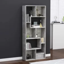  vidaXL betonszürke szerelt fa könyvszekrény 67 x 24 x 161 cm