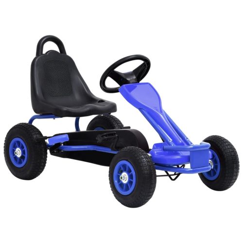 vidaXL Kék pedálos gokart pneumatikus gumikkal