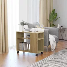   vidaXL sonoma tölgy színű szerelt fa kisasztal 70 x 35 x 55 cm