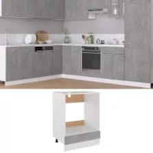   vidaXL “Riga” betonszürke szerelt fa sütőszekrény 60 x 46 x 81,5 cm