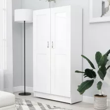   vidaXL fehér szerelt fa könyvszekrény 82,5 x 30,5 x 150 cm