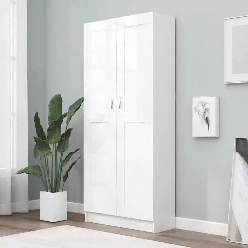 vidaXL fehér szerelt fa könyvszekrény 82,5 x 30,5 x 185,5 cm