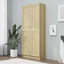   vidaXL sonoma tölgy színű szerelt fa könyvszekrény 82,5x30,5x185,5 cm