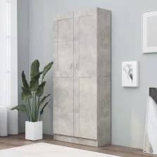   vidaXL betonszürke szerelt fa könyvszekrény 82,5 x 30,5 x 185,5 cm