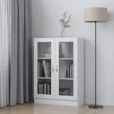   vidaXL fehér szerelt fa vitrinszekrény 82,5 x 30,5 x 115 cm