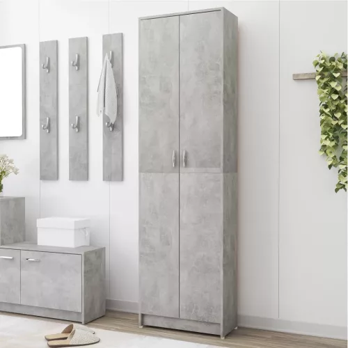 vidaXL betonszürke szerelt fa előszobaszekrény 55 x 25 x 189 cm
