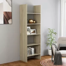   vidaXL sonoma tölgy színű szerelt fa könyvszekrény 60 x 35 x 180 cm